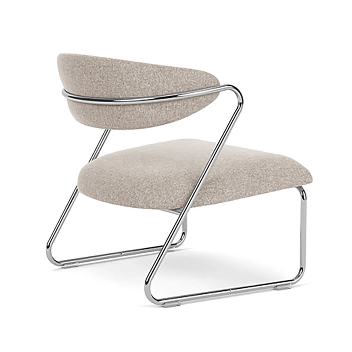 Lucy Fabric Armchair (Chrome)