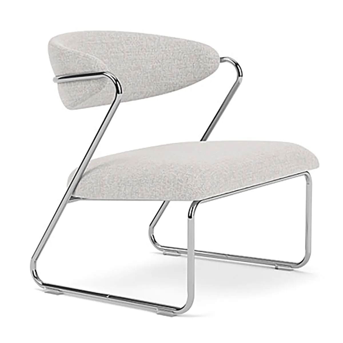 Lucy Fabric Armchair (Chrome)