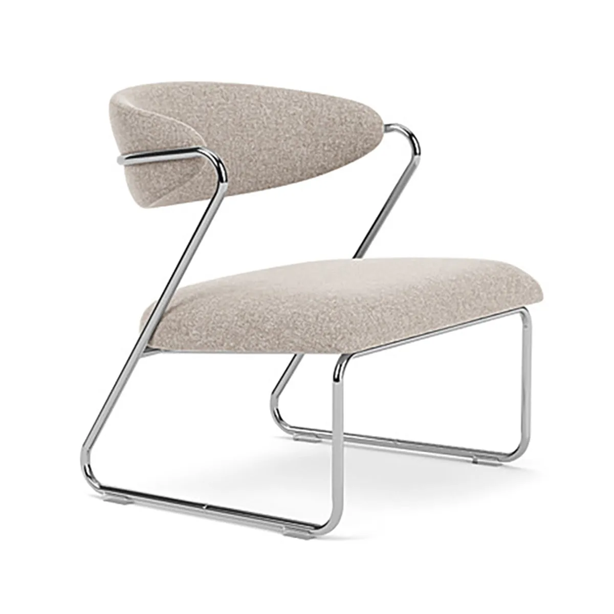 Lucy Fabric Armchair (Chrome)