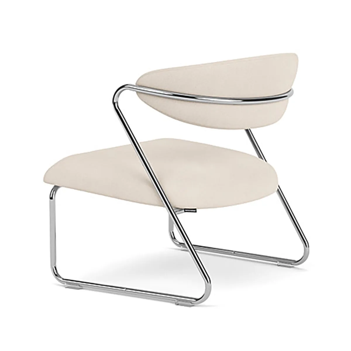 Lucy Fabric Armchair (Chrome)