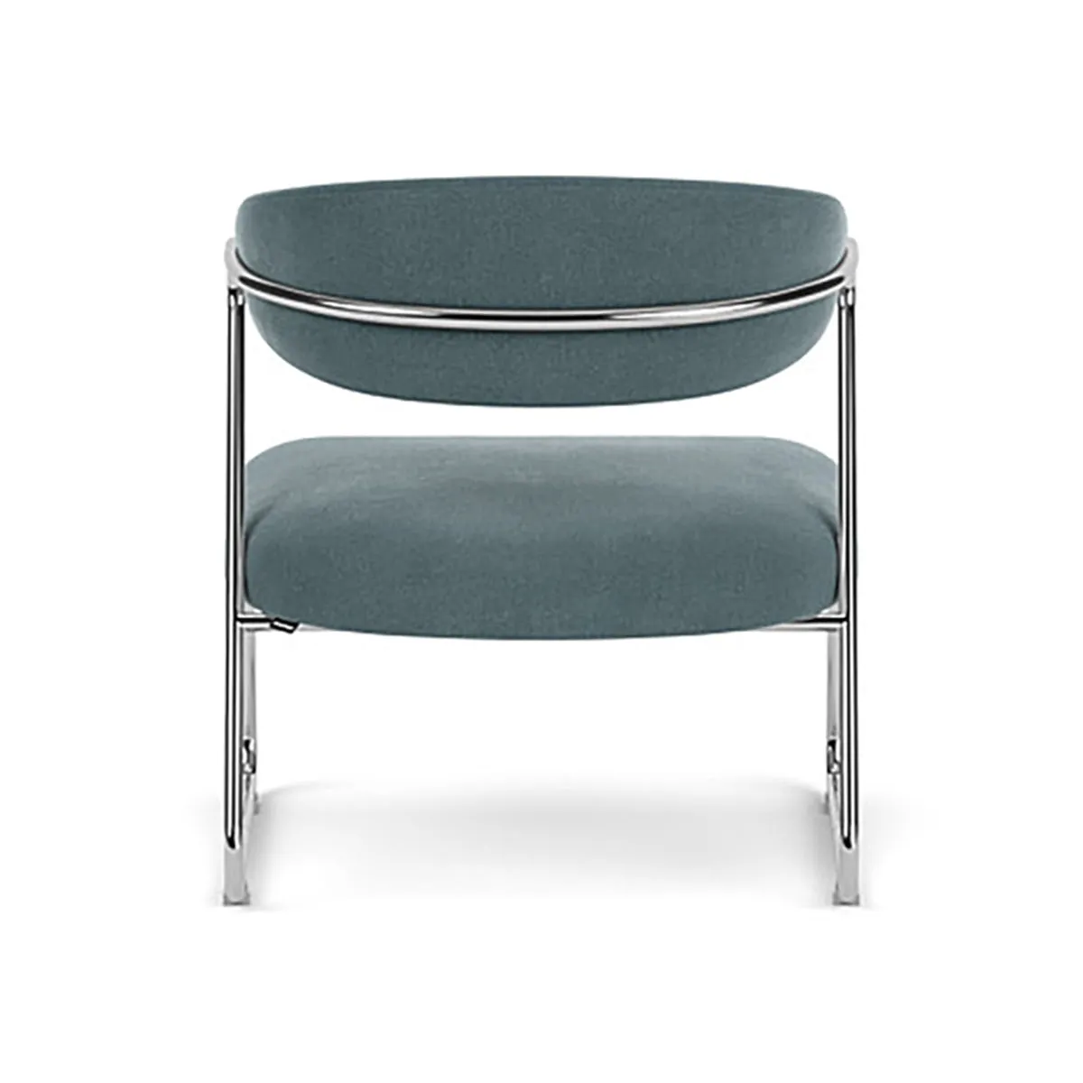 Lucy Fabric Armchair (Chrome)