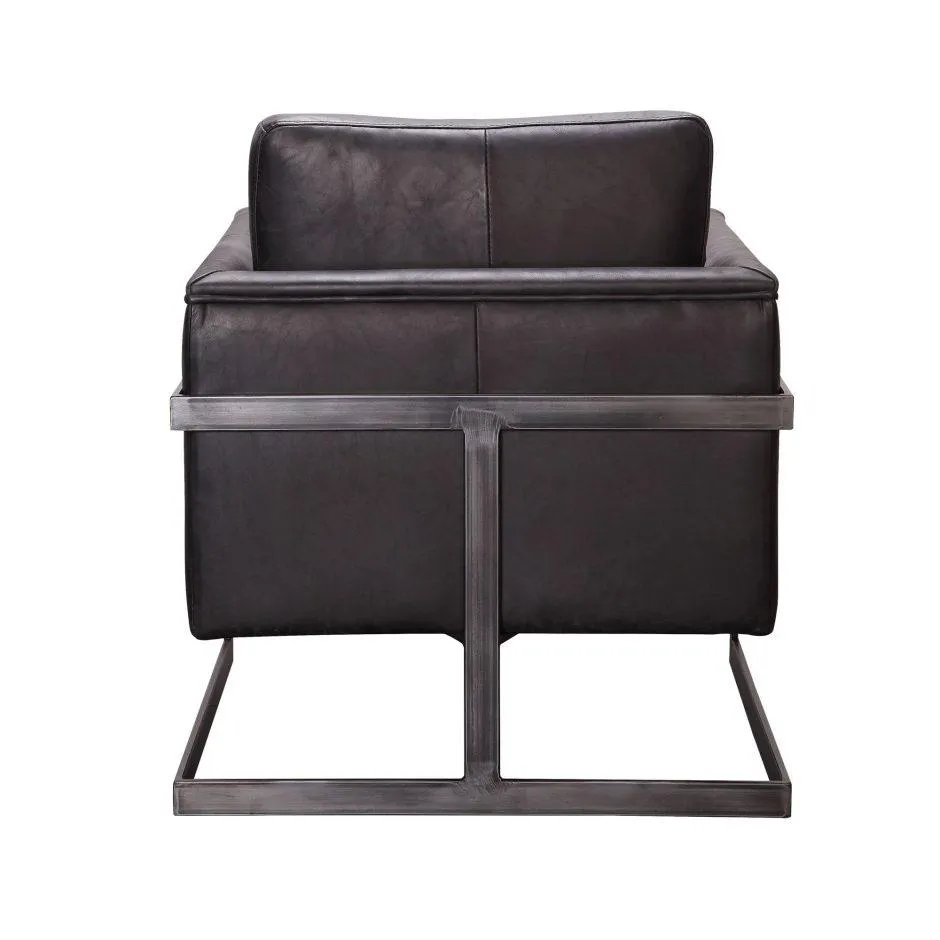 Luxley Club Chair Onyx Black Leather