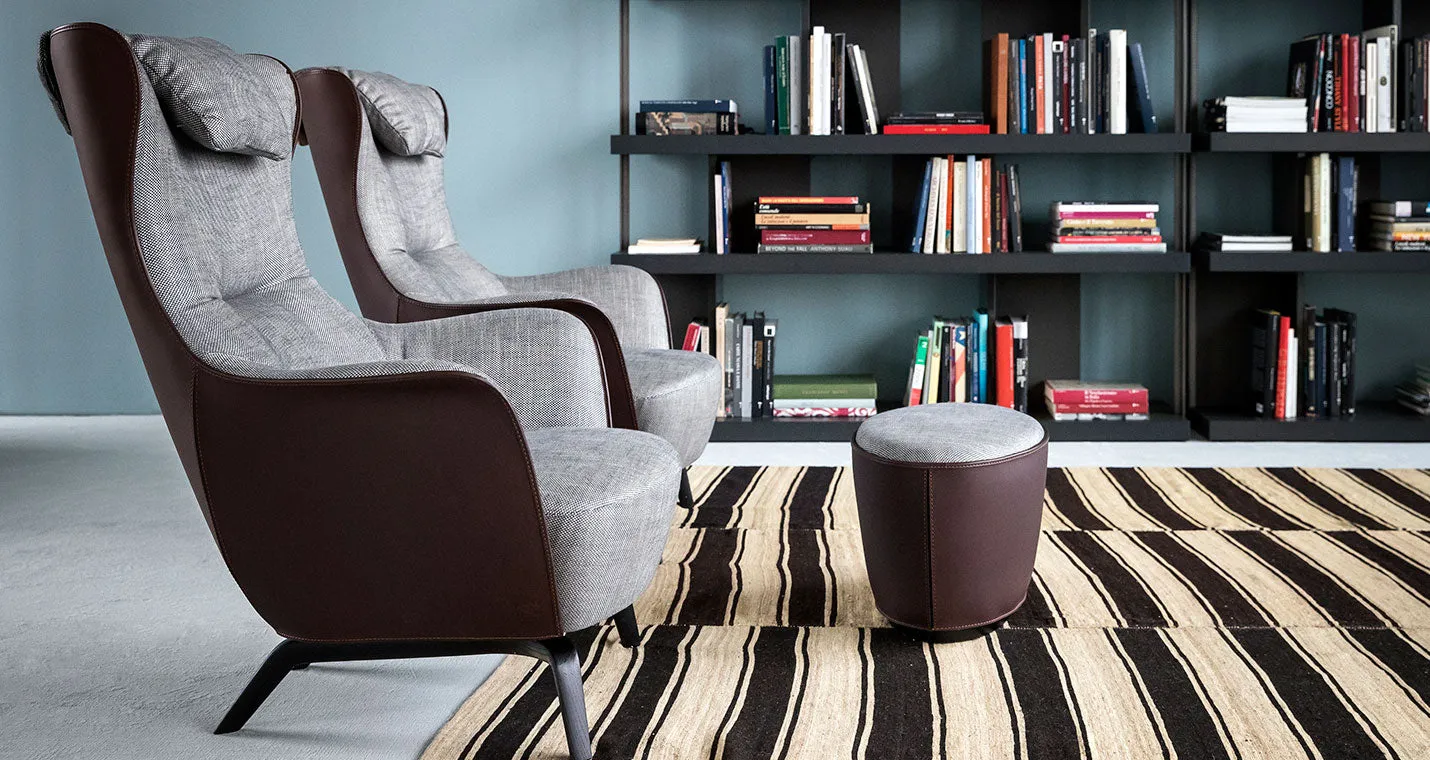 Mamy Blue Swivel Armchair