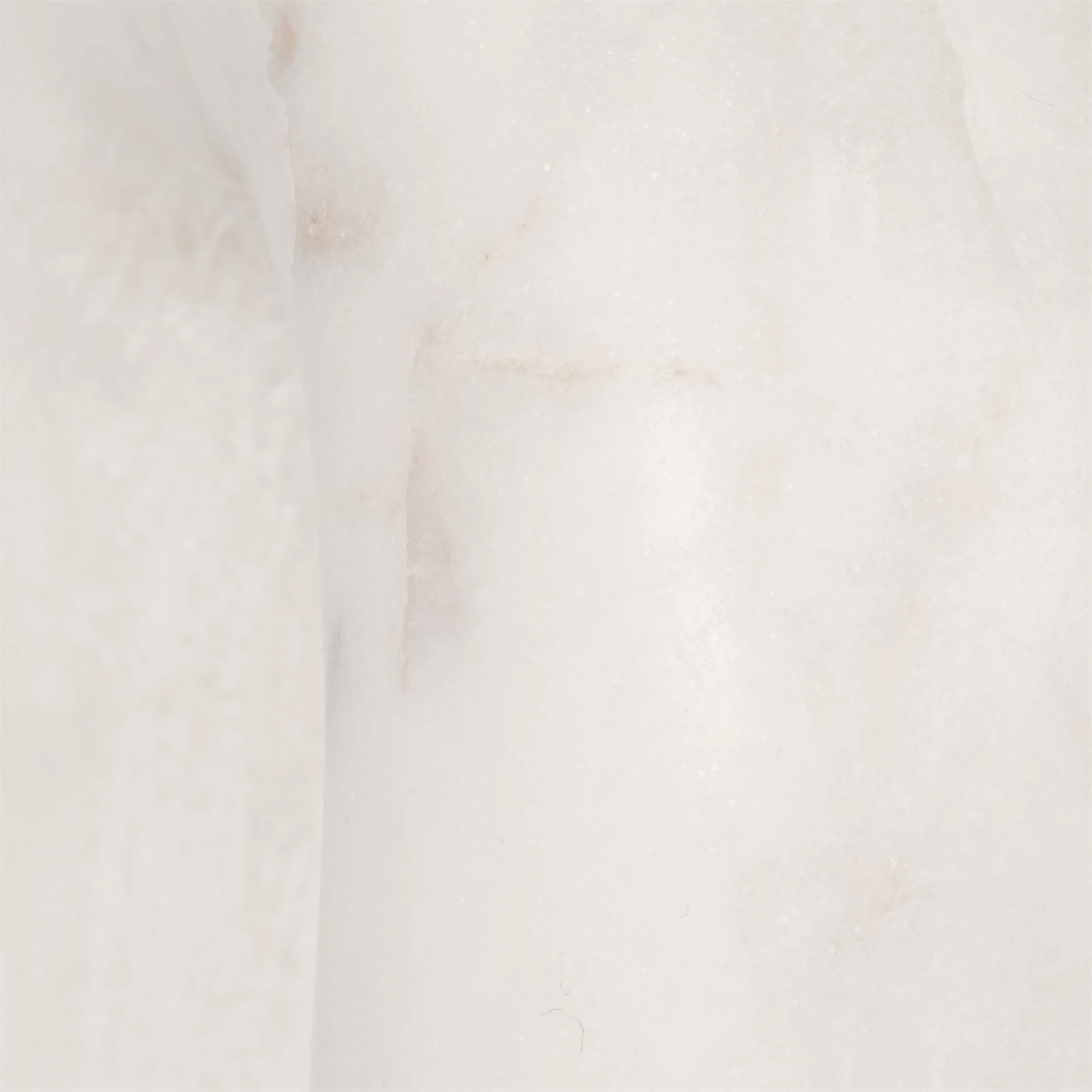MARBLE, 6" ROUNDED HORSESHOE TABLE TOP DECO, WHITE