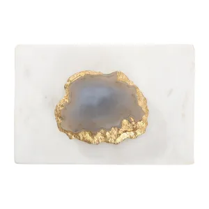 Marble, 6x4 Box W/ Agate Top, Multi
