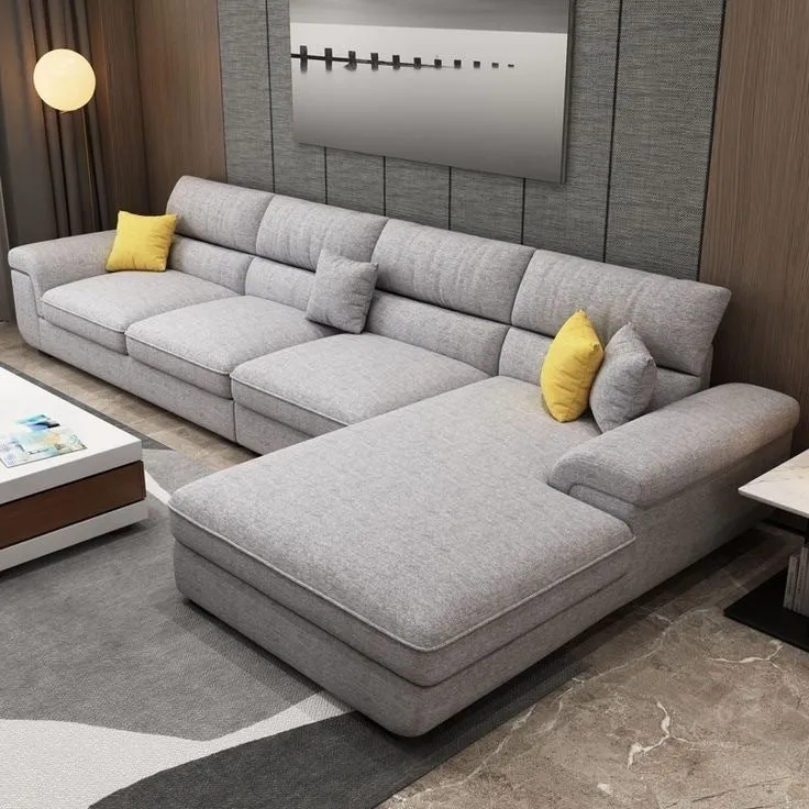 Marjan -  connected unique  sofa in gray color