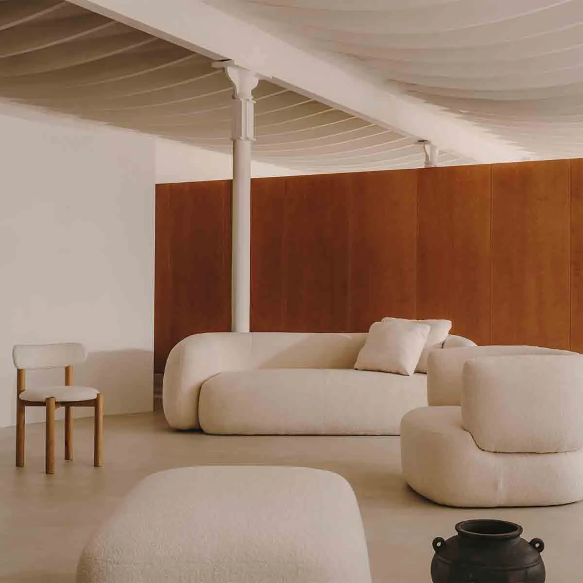 Martina Boucle 3 Seater Sofa