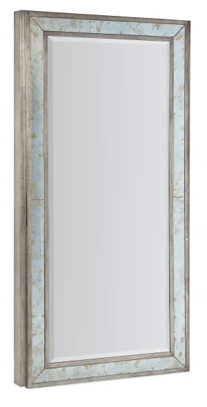 Melange McALister Floor Mirror w/ Jewelry Storage