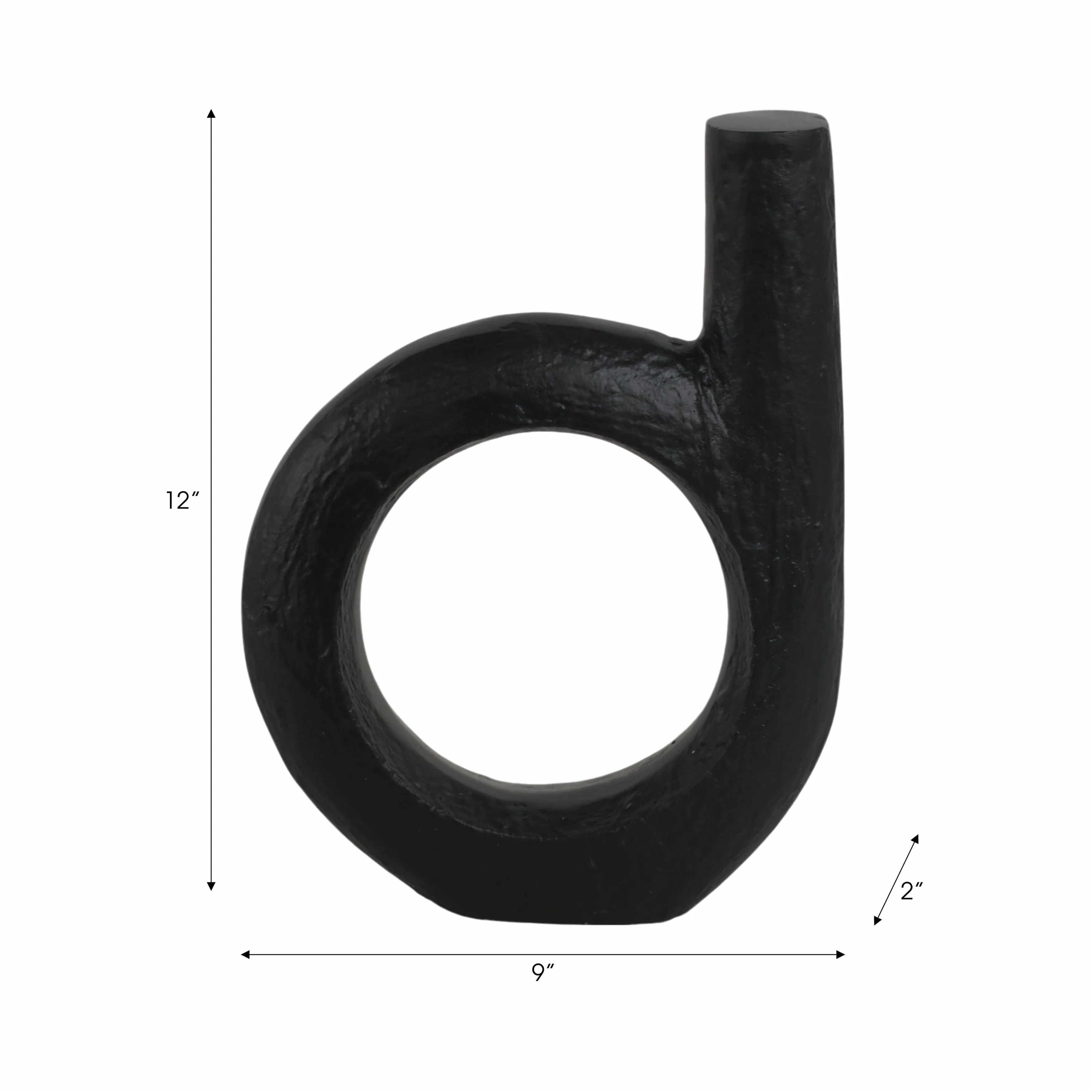 Metal, 12" Looped Sculpture, Black
