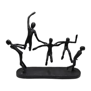 METAL, 15"H CONTORTIONISTS, BLACK