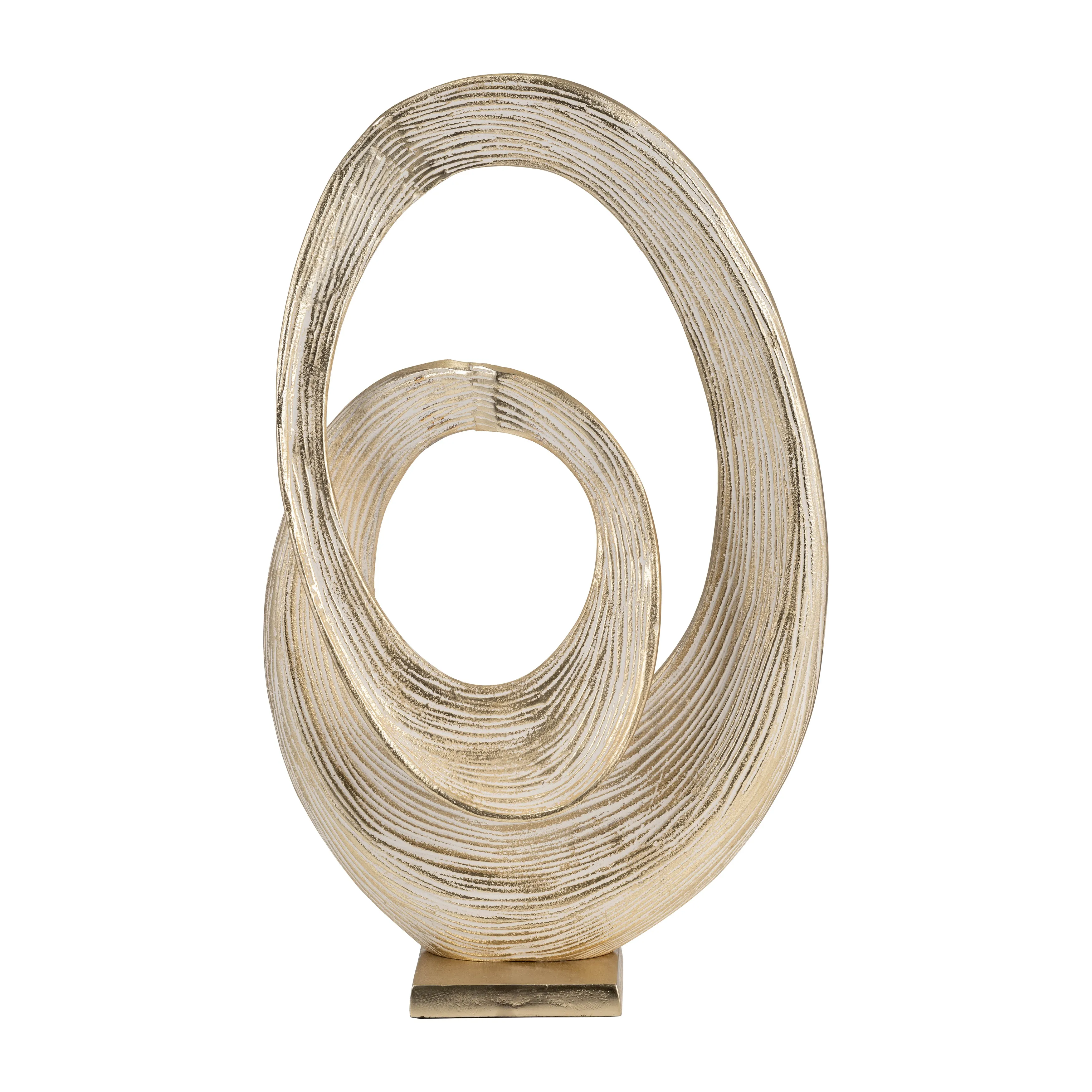 METAL, 20" SWIRL TABLE TOP DECO, GOLD