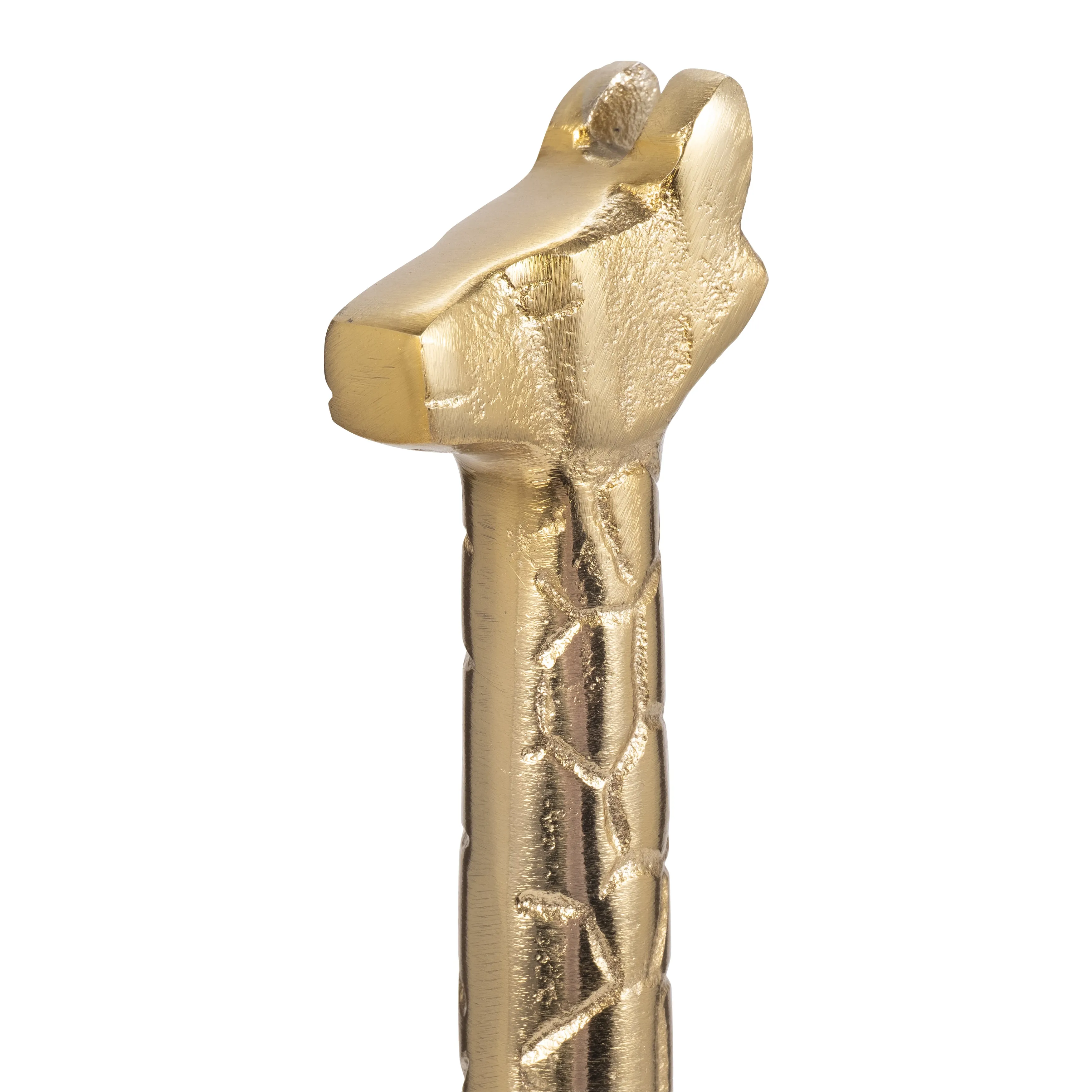 Metal, 21" Long Neck Giraffe, Gold