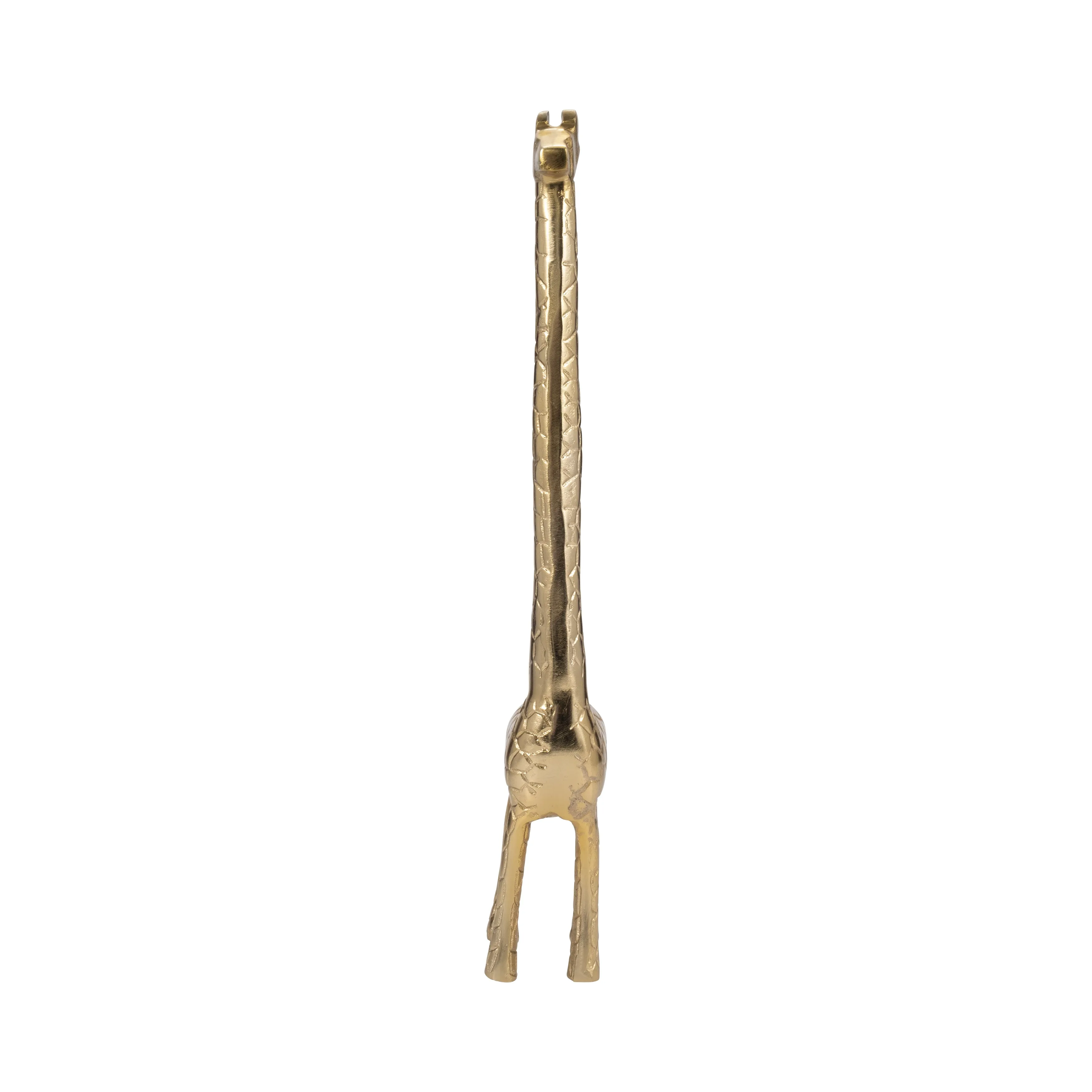 Metal, 21" Long Neck Giraffe, Gold