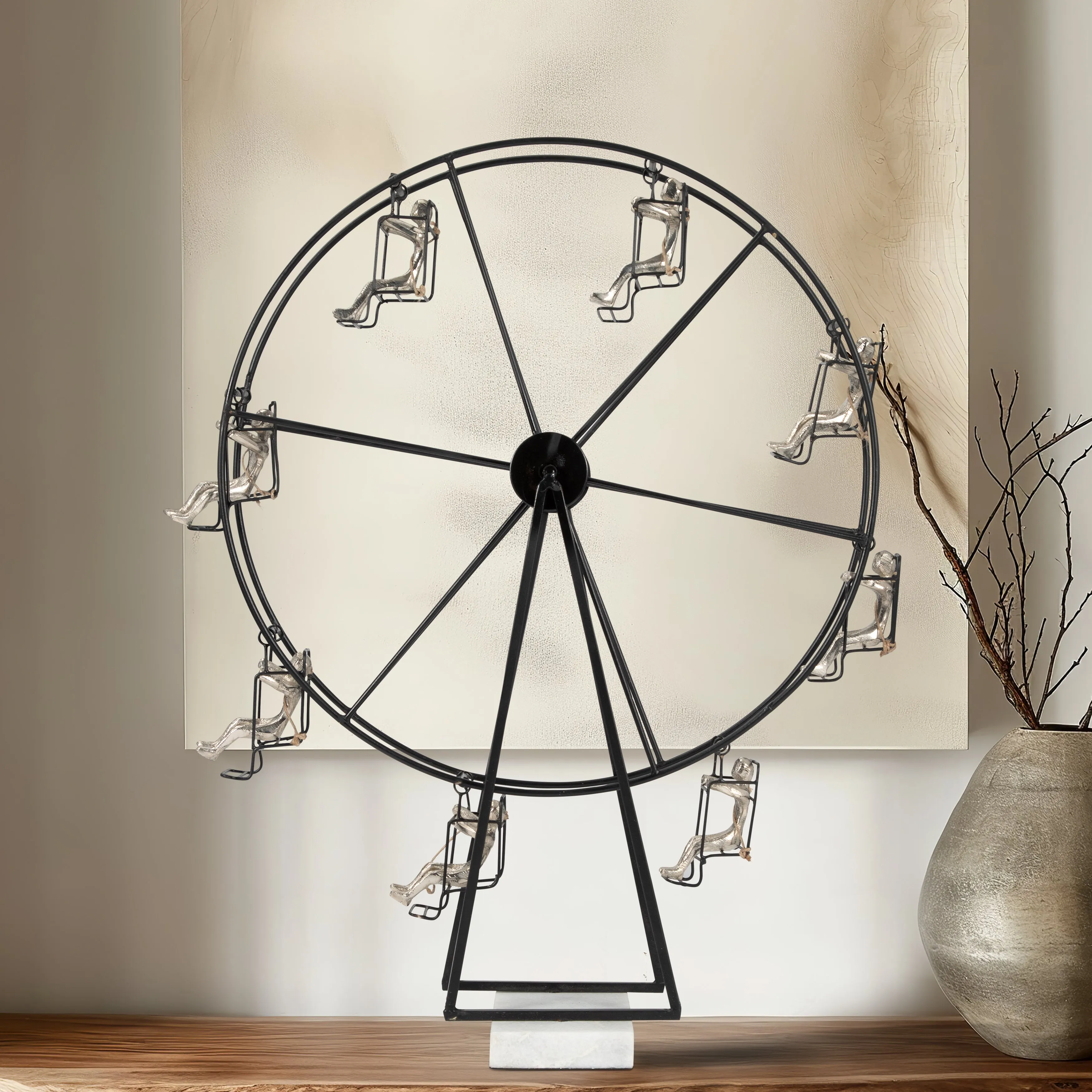 METAL, 23" FERRIS WHEEL, BLACK