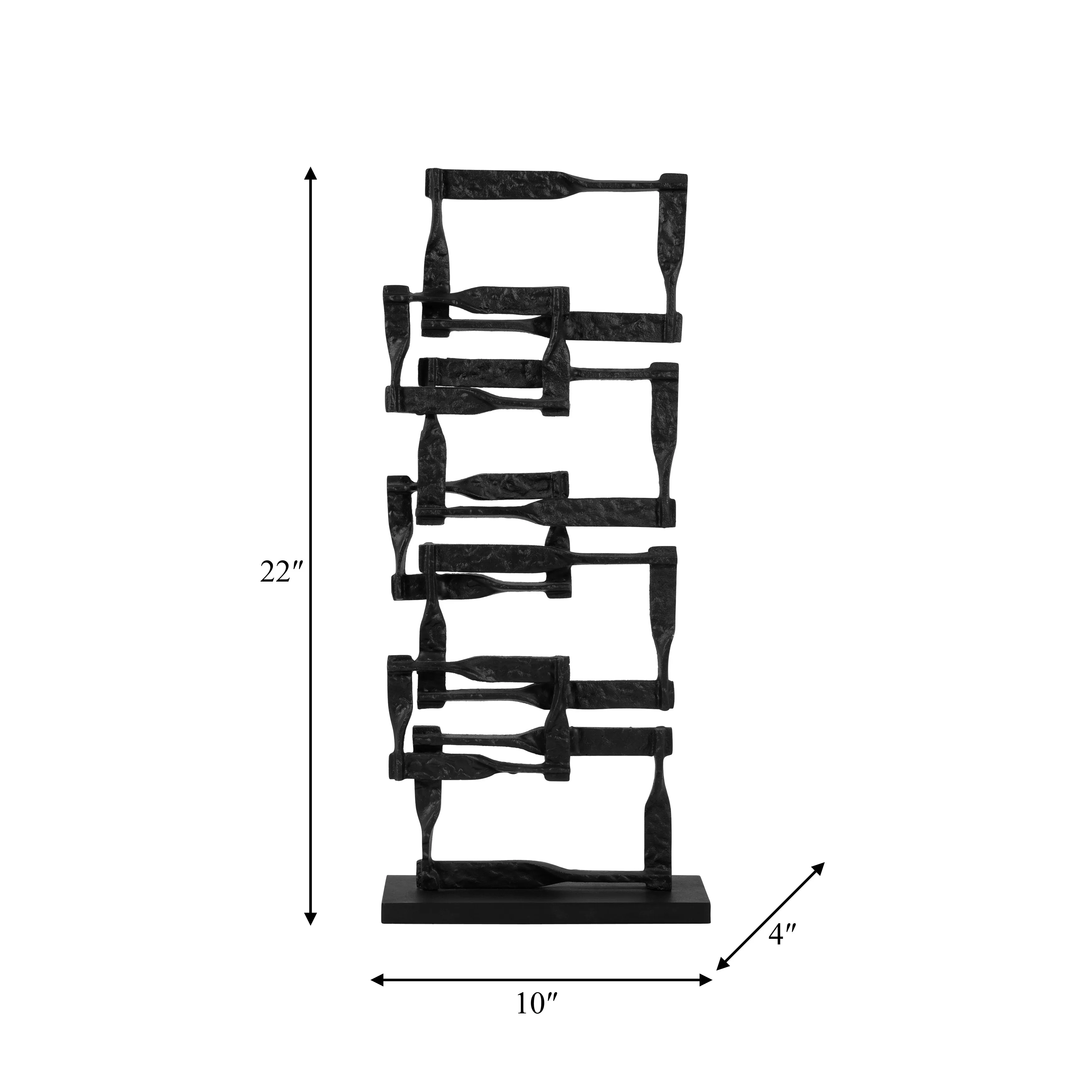 METAL, 23"H STACKING SQUARES, BLACK