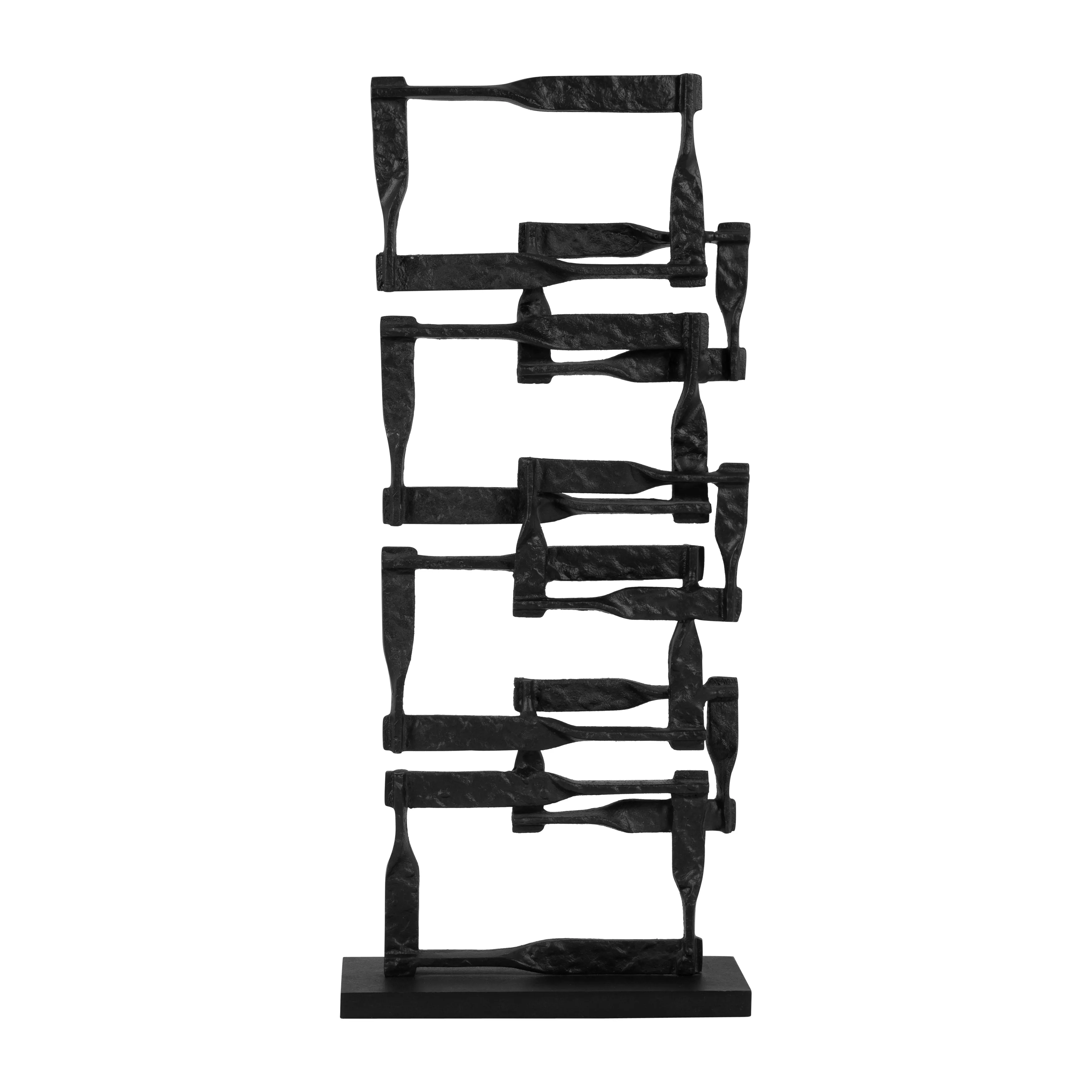METAL, 23"H STACKING SQUARES, BLACK
