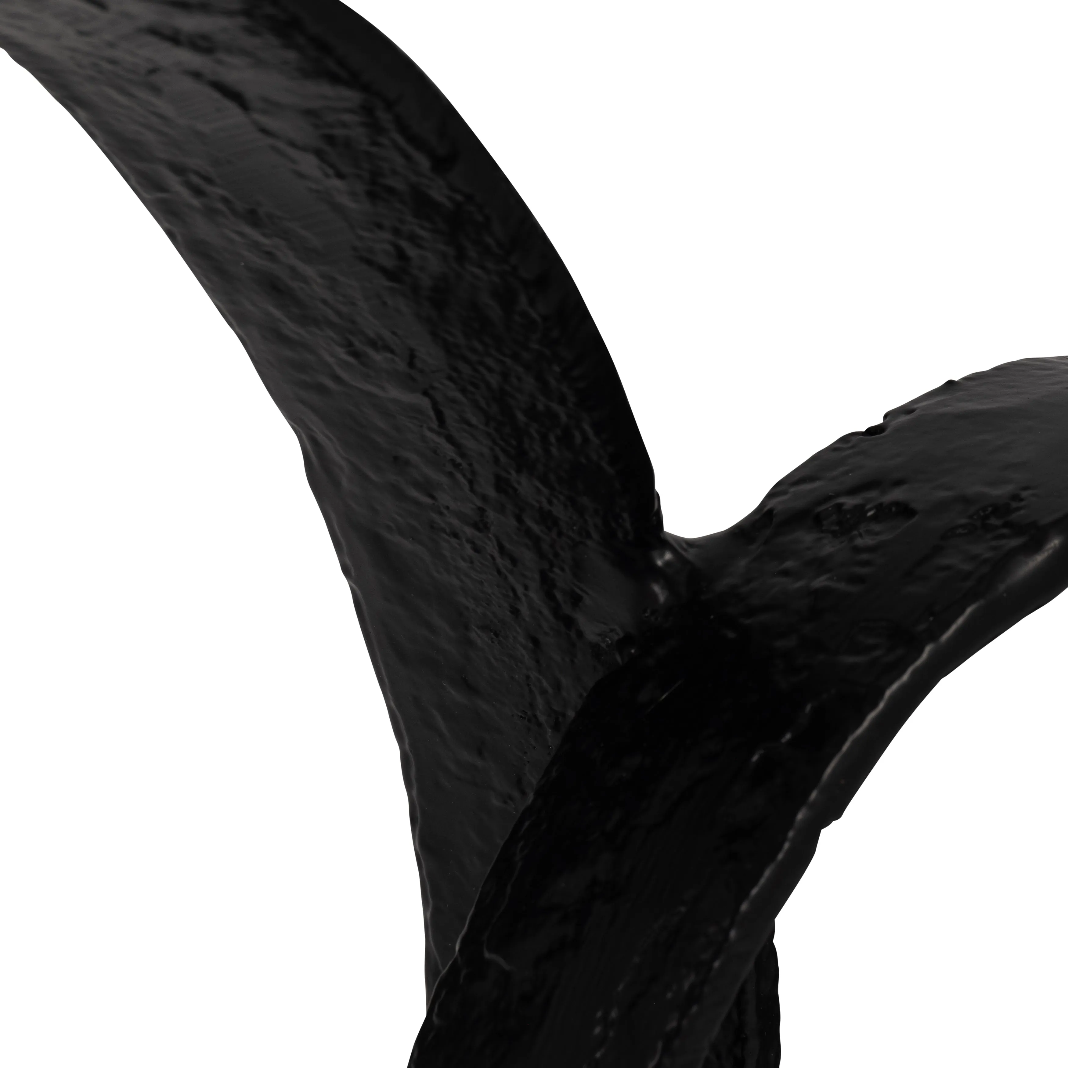 METAL, 28" LONG SWIRLED KNOT DECOR, BLACK