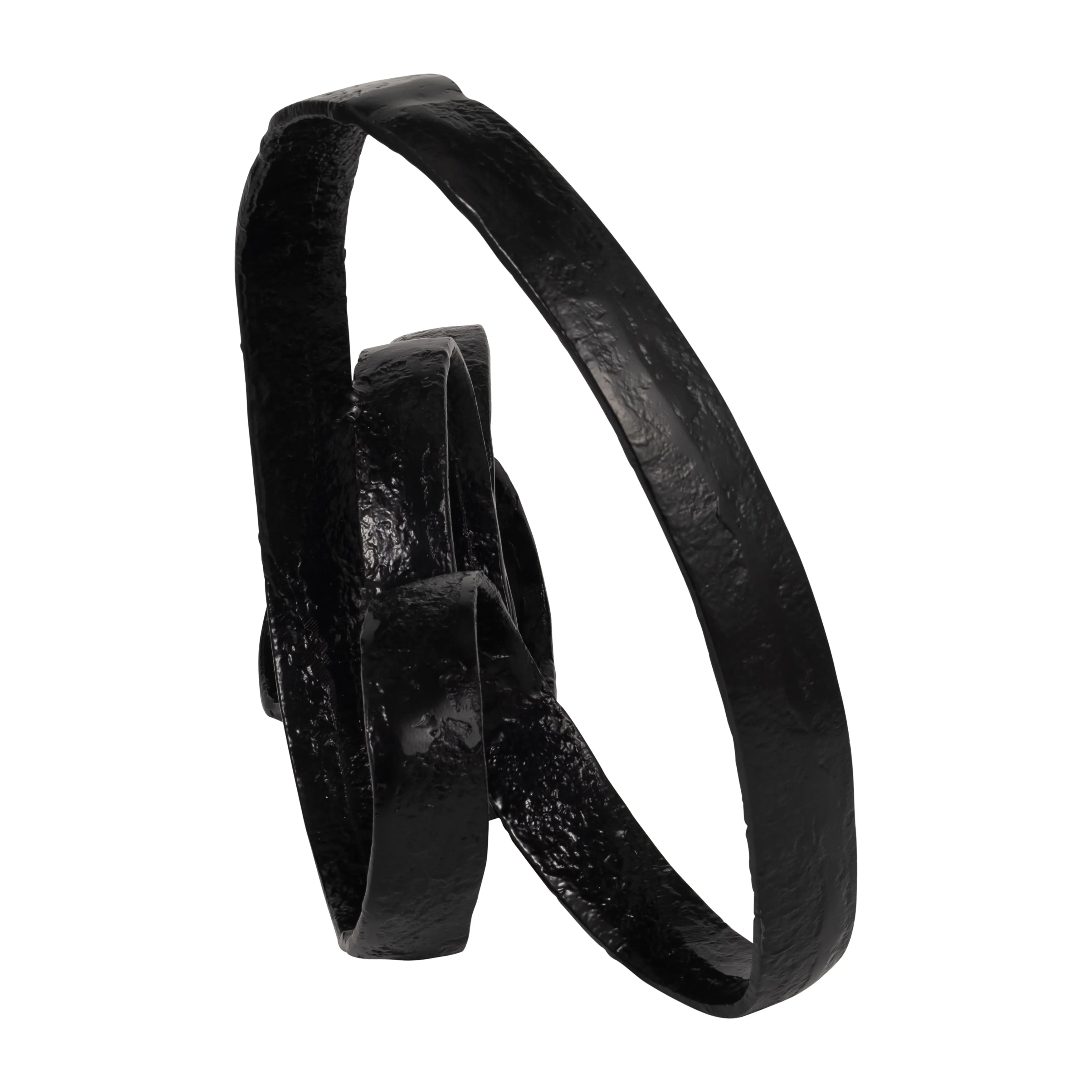 METAL, 28" LONG SWIRLED KNOT DECOR, BLACK