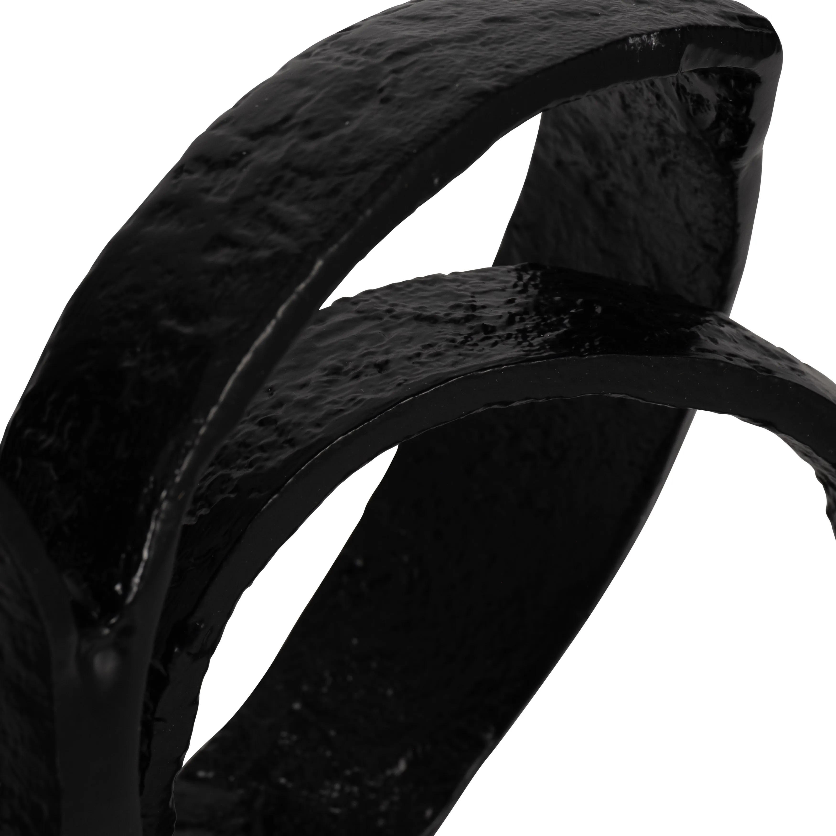 METAL, 28" LONG SWIRLED KNOT DECOR, BLACK