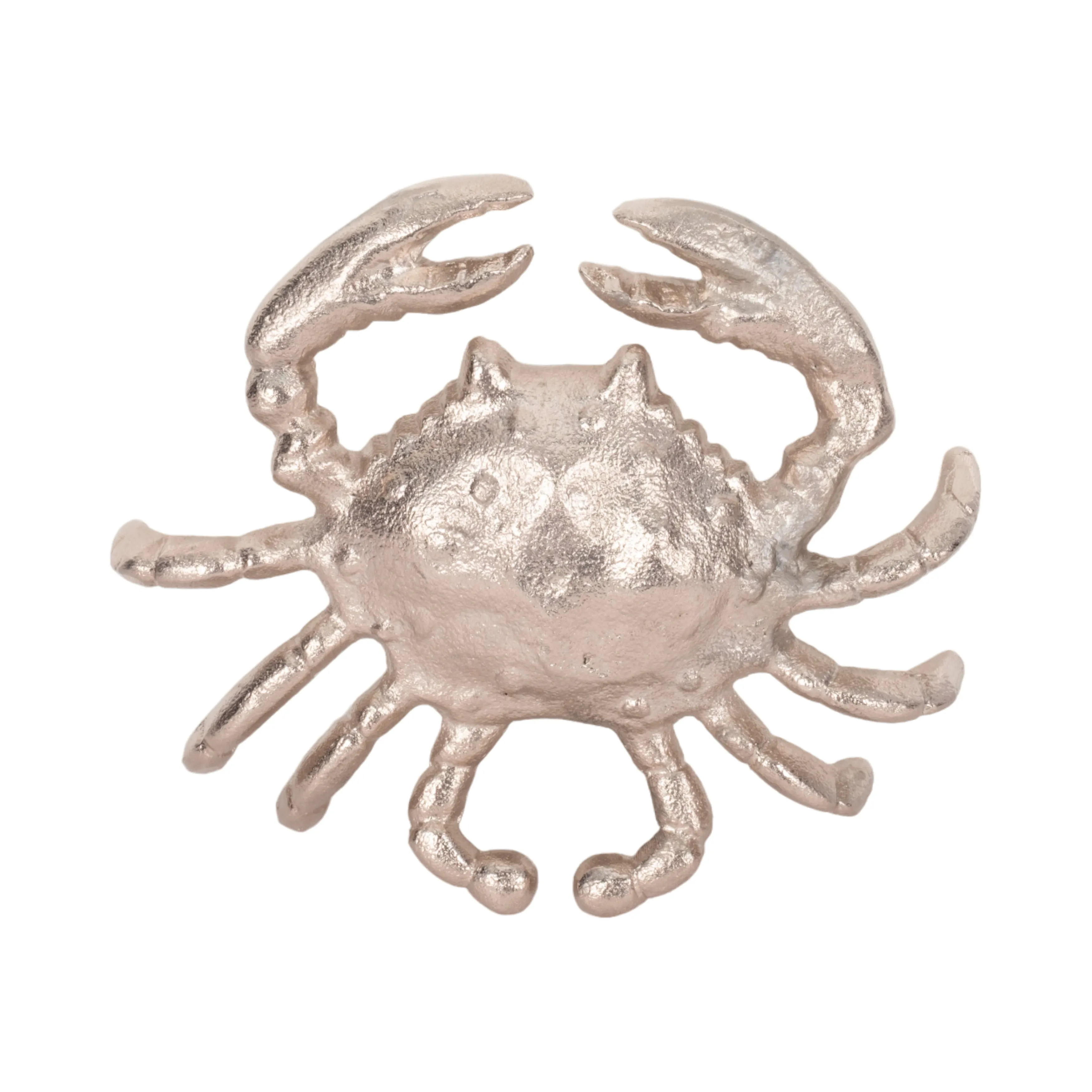 Metal, 7" Crab Deco Silver