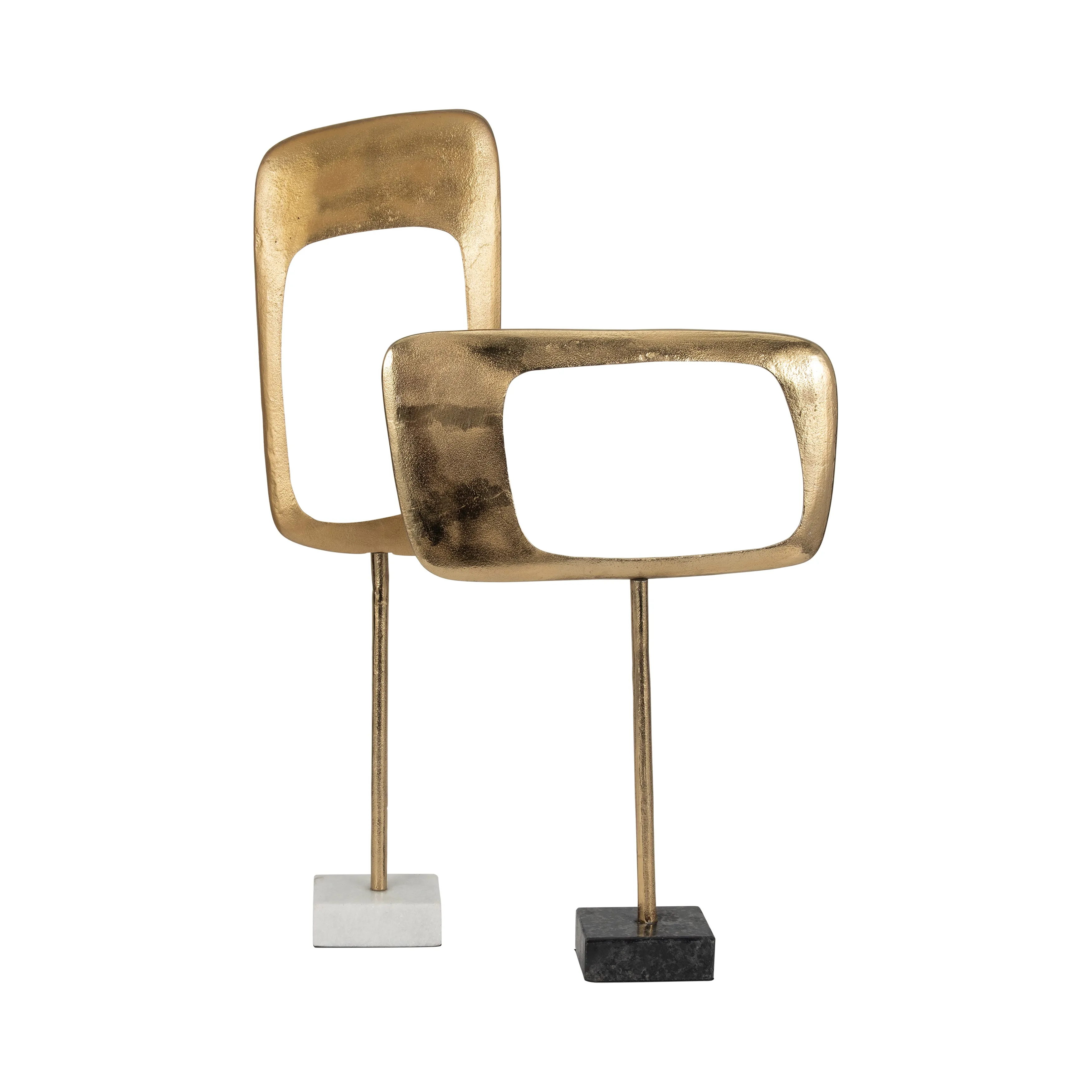 METAL/MARBLE, 20" TABLE TOP DECO, GOLD