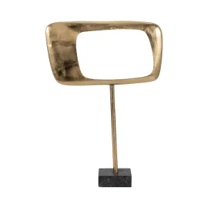 METAL/MARBLE, 20" TABLE TOP DECO, GOLD