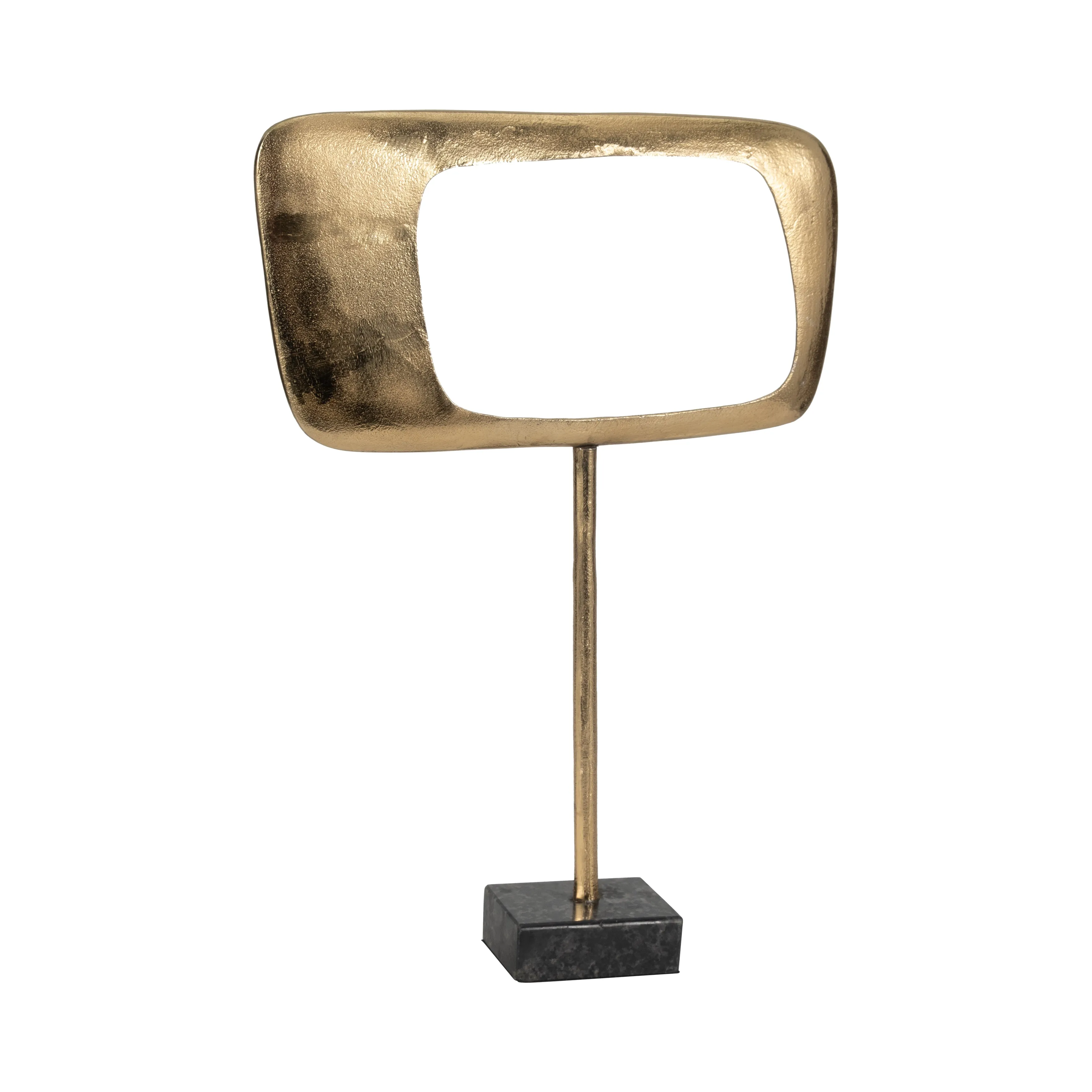 METAL/MARBLE, 20" TABLE TOP DECO, GOLD