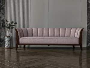 Mocha chanel fabric sofa 220x83x45 cm