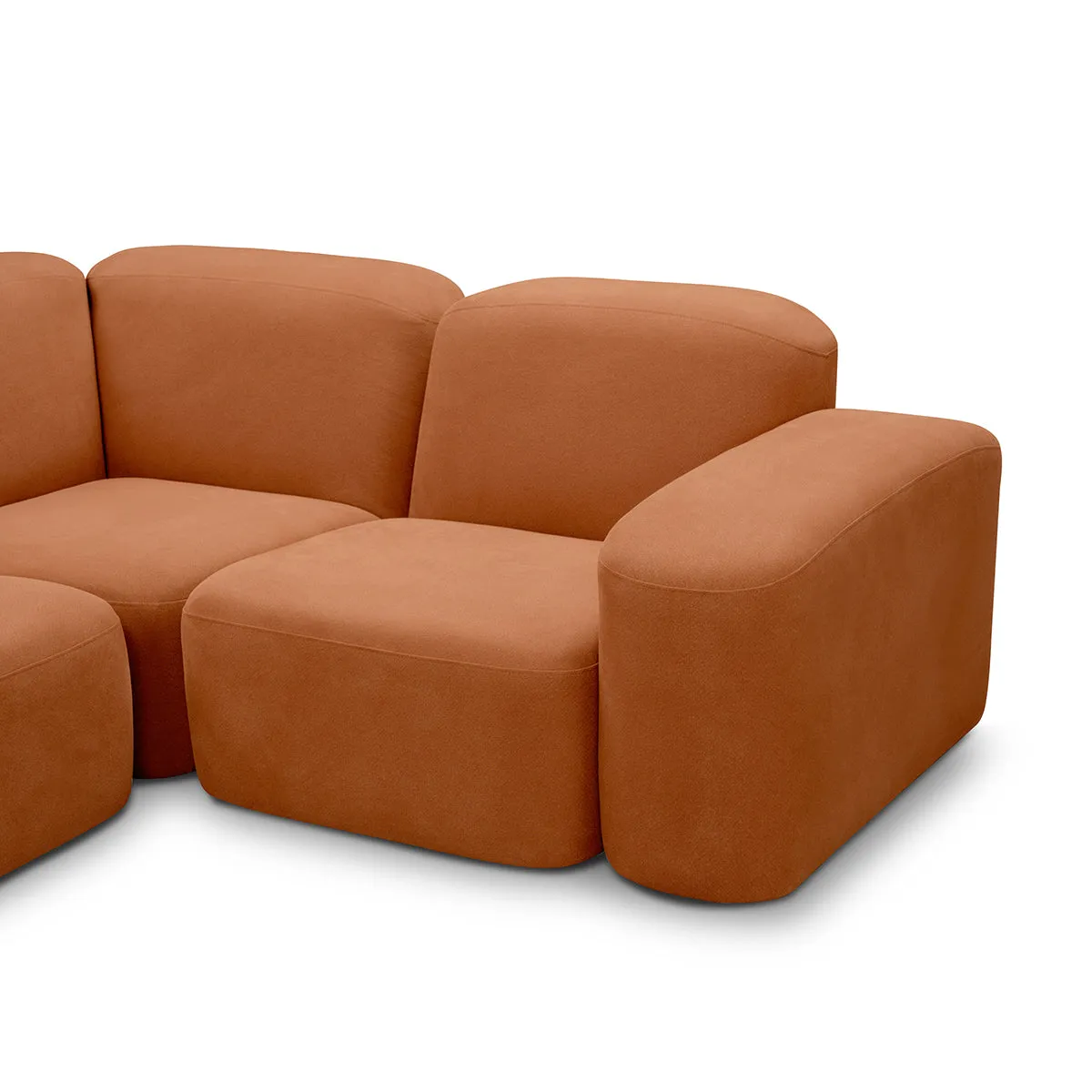 Muse 5 Piece LAF Modular Chaise Sofa (Cabarita Hazel)