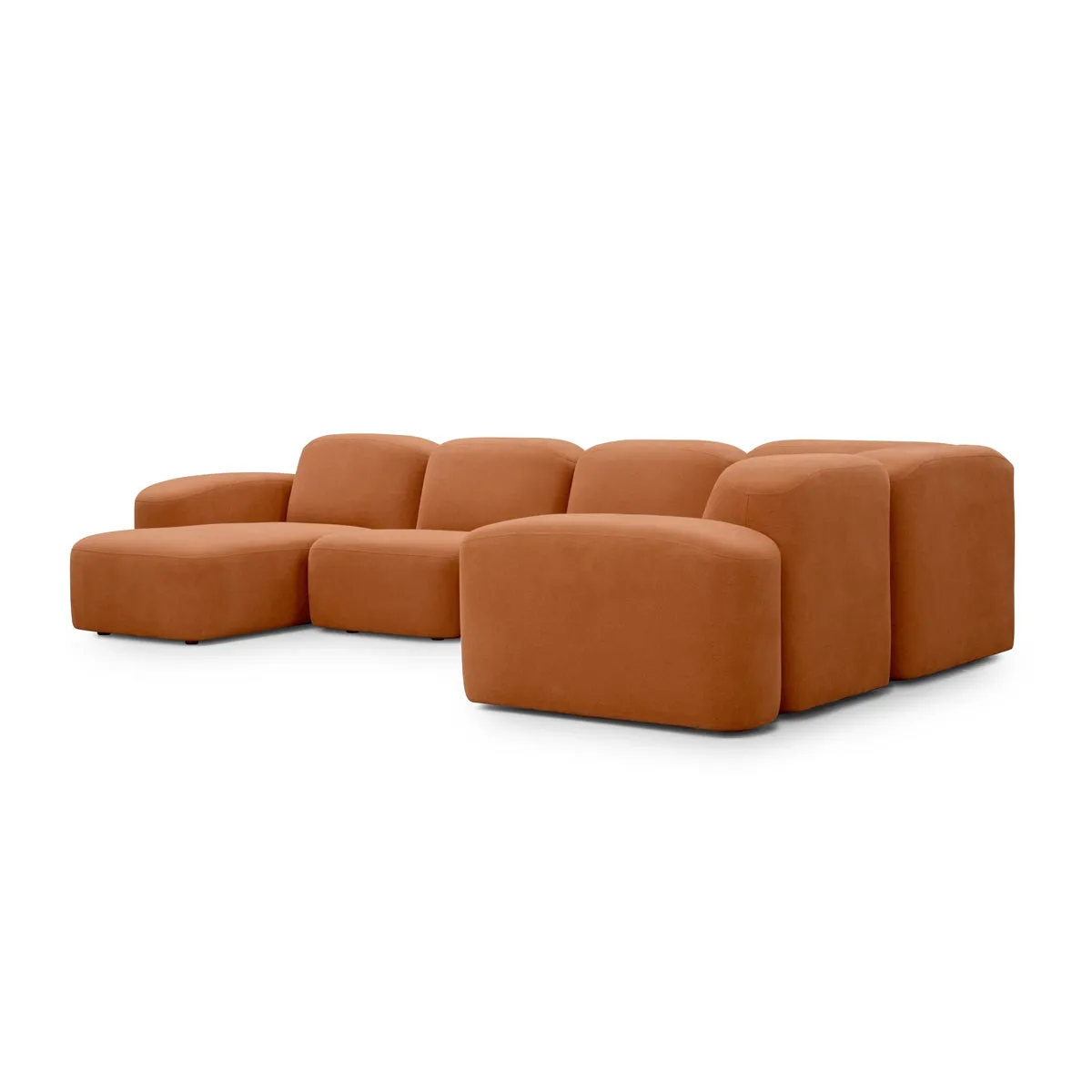 Muse 5 Piece LAF Modular Chaise Sofa (Cabarita Hazel)