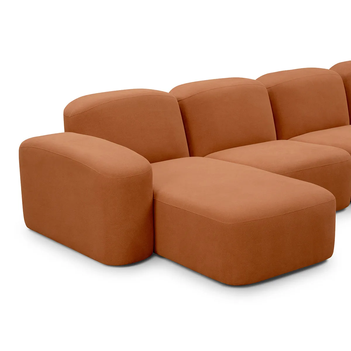 Muse 5 Piece LAF Modular Chaise Sofa (Cabarita Hazel)