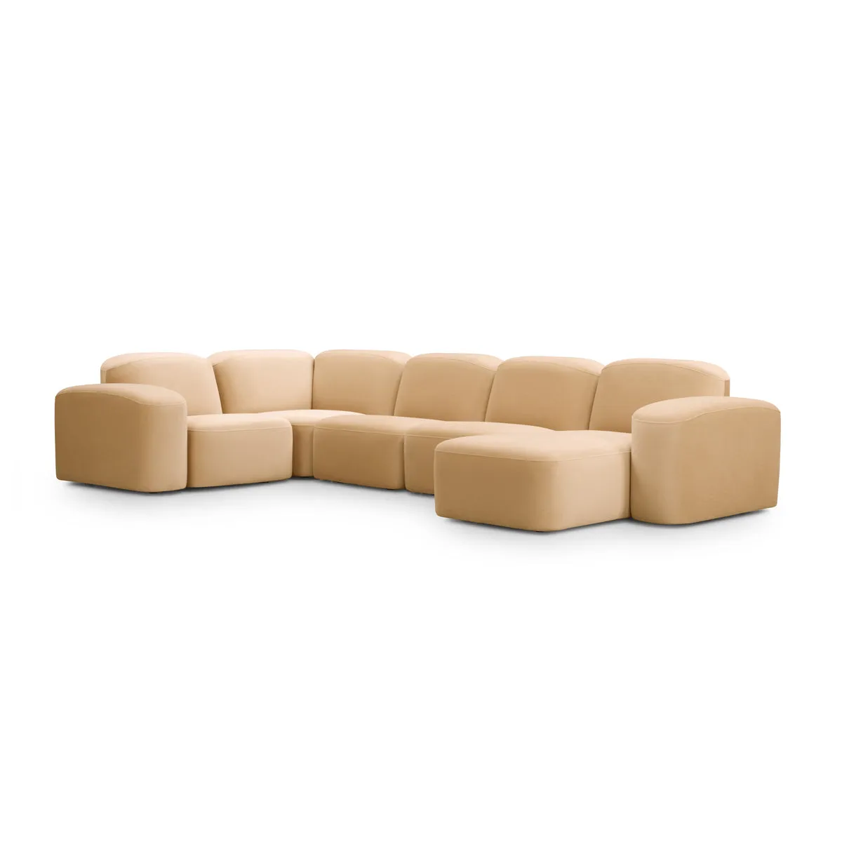 Muse 5 Piece LAF Modular Chaise Sofa (Malibu Dune)