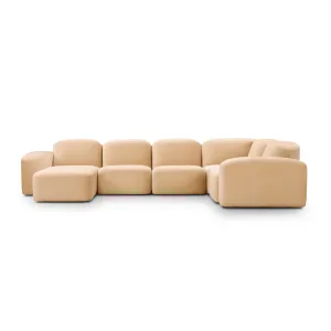 Muse 5 Piece LAF Modular Chaise Sofa (Malibu Dune)