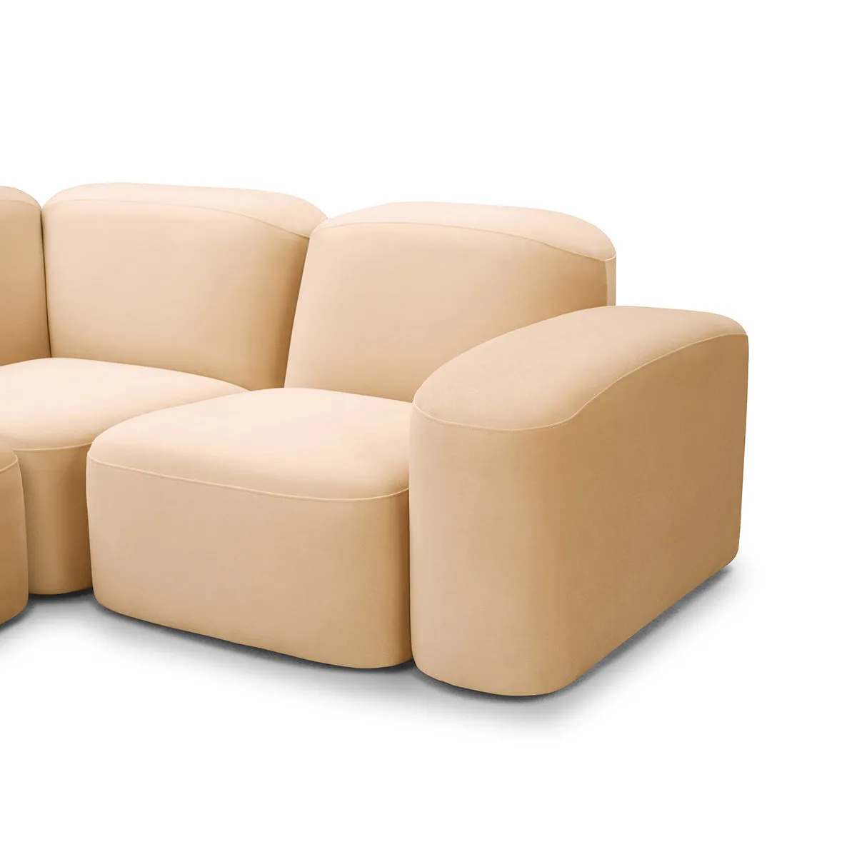 Muse 5 Piece LAF Modular Chaise Sofa (Malibu Dune)
