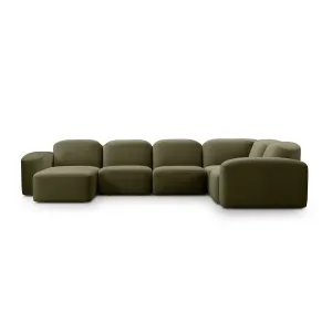 Muse 5 Piece LAF Modular Chaise Sofa (Malibu Matcha)