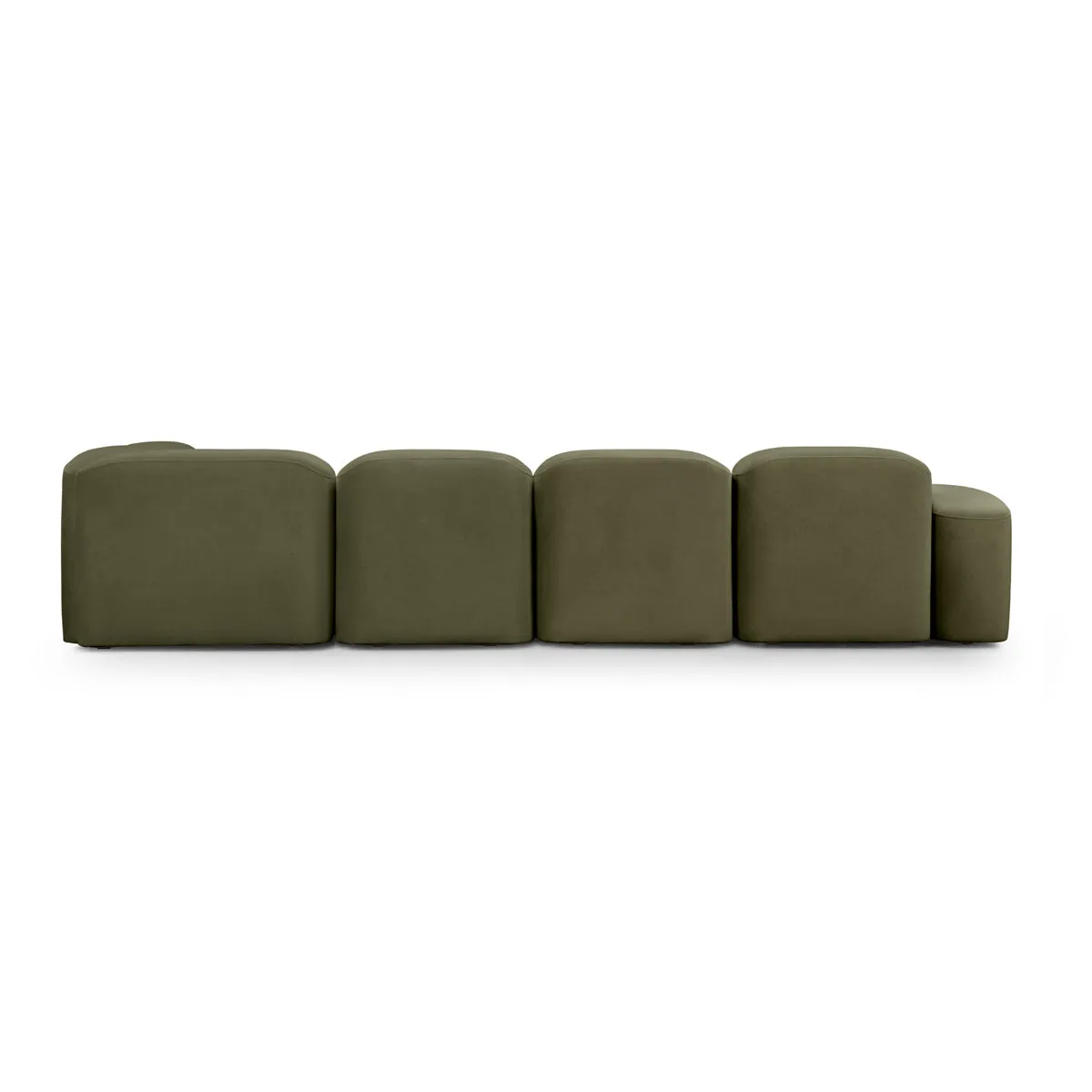 Muse 5 Piece LAF Modular Chaise Sofa (Malibu Matcha)