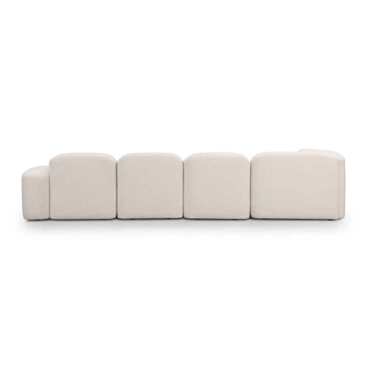 Muse 5 Piece RAF Modular Chaise Sofa (Bronte Whipped Cream)