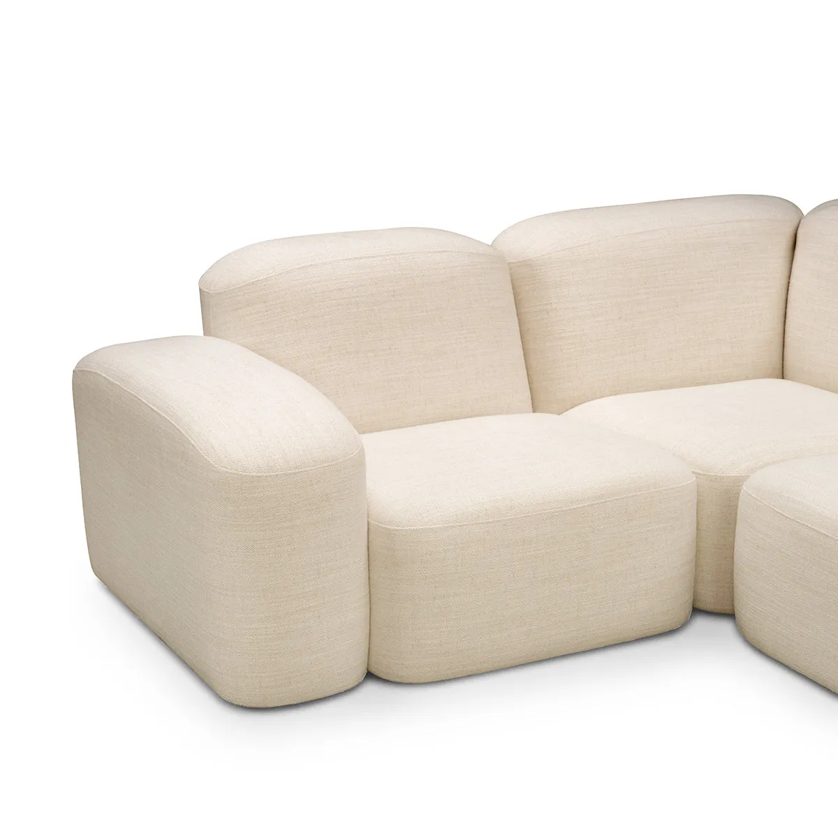 Muse 5 Piece RAF Modular Chaise Sofa (Hyams Sable)