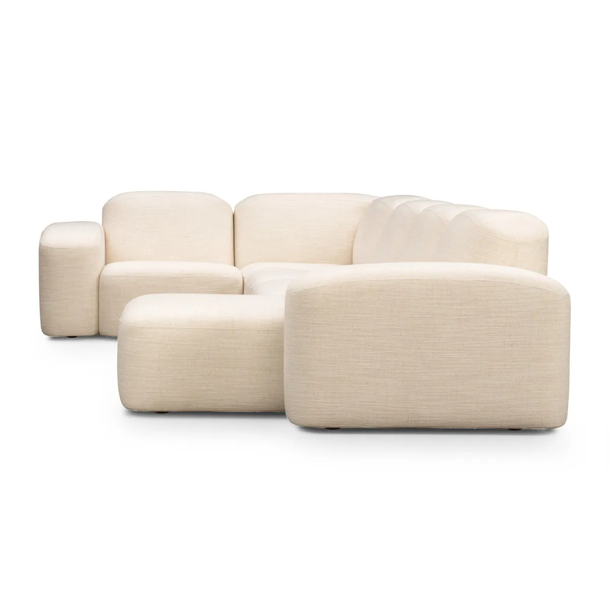 Muse 5 Piece RAF Modular Chaise Sofa (Hyams Sable)
