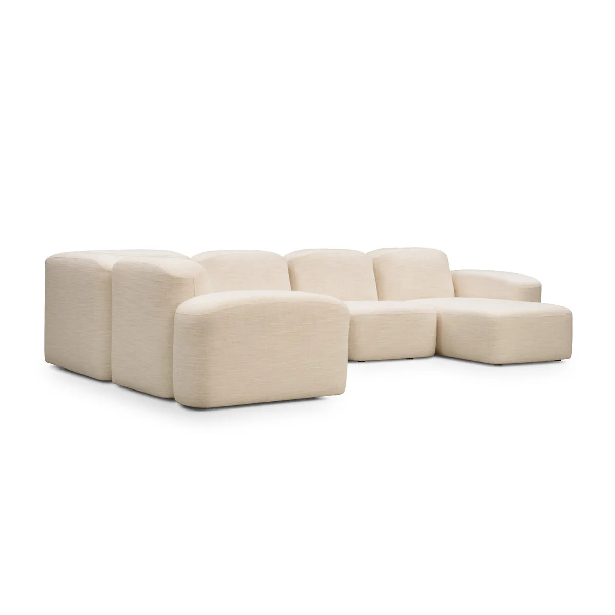 Muse 5 Piece RAF Modular Chaise Sofa (Hyams Sable)