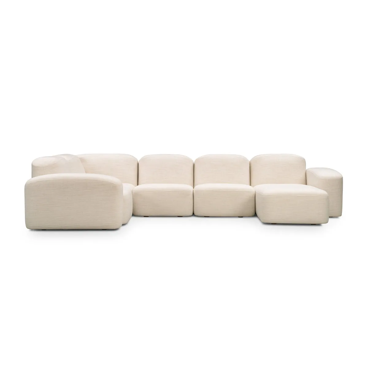 Muse 5 Piece RAF Modular Chaise Sofa (Hyams Sable)