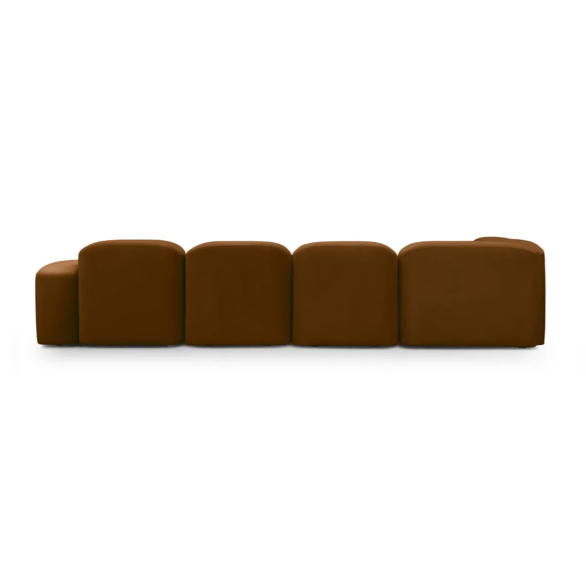Muse 5 Piece RAF Modular Chaise Sofa (Malibu Cognac)
