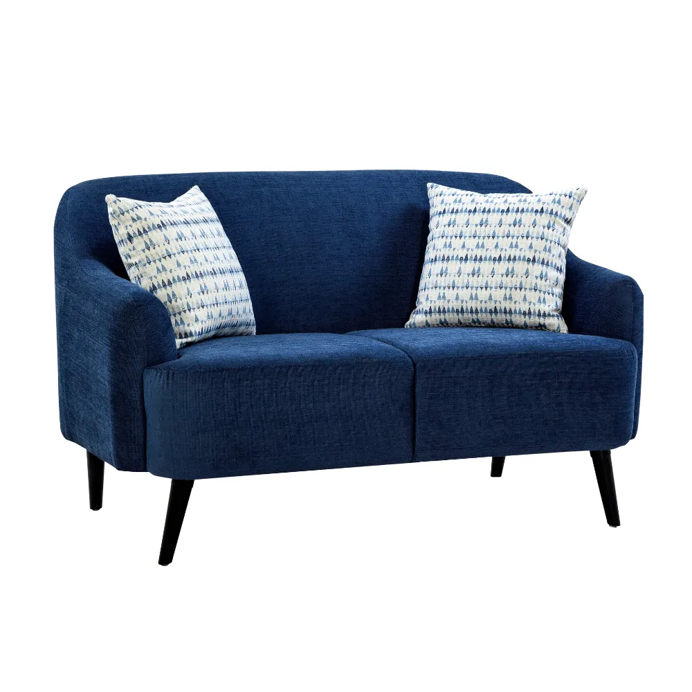 Nelson Winsome Dark Blue Loveseat