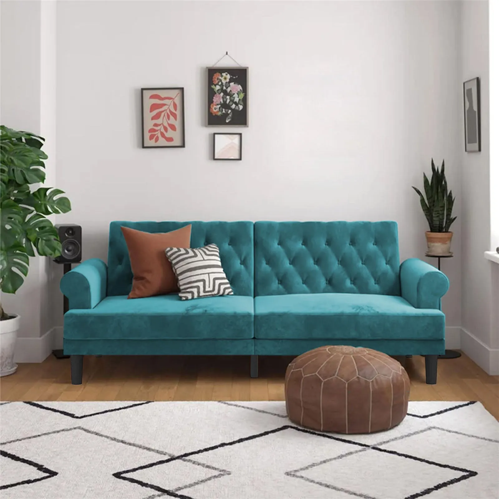 Nutella 2 In 1 Sofabed Velvet Upholstered