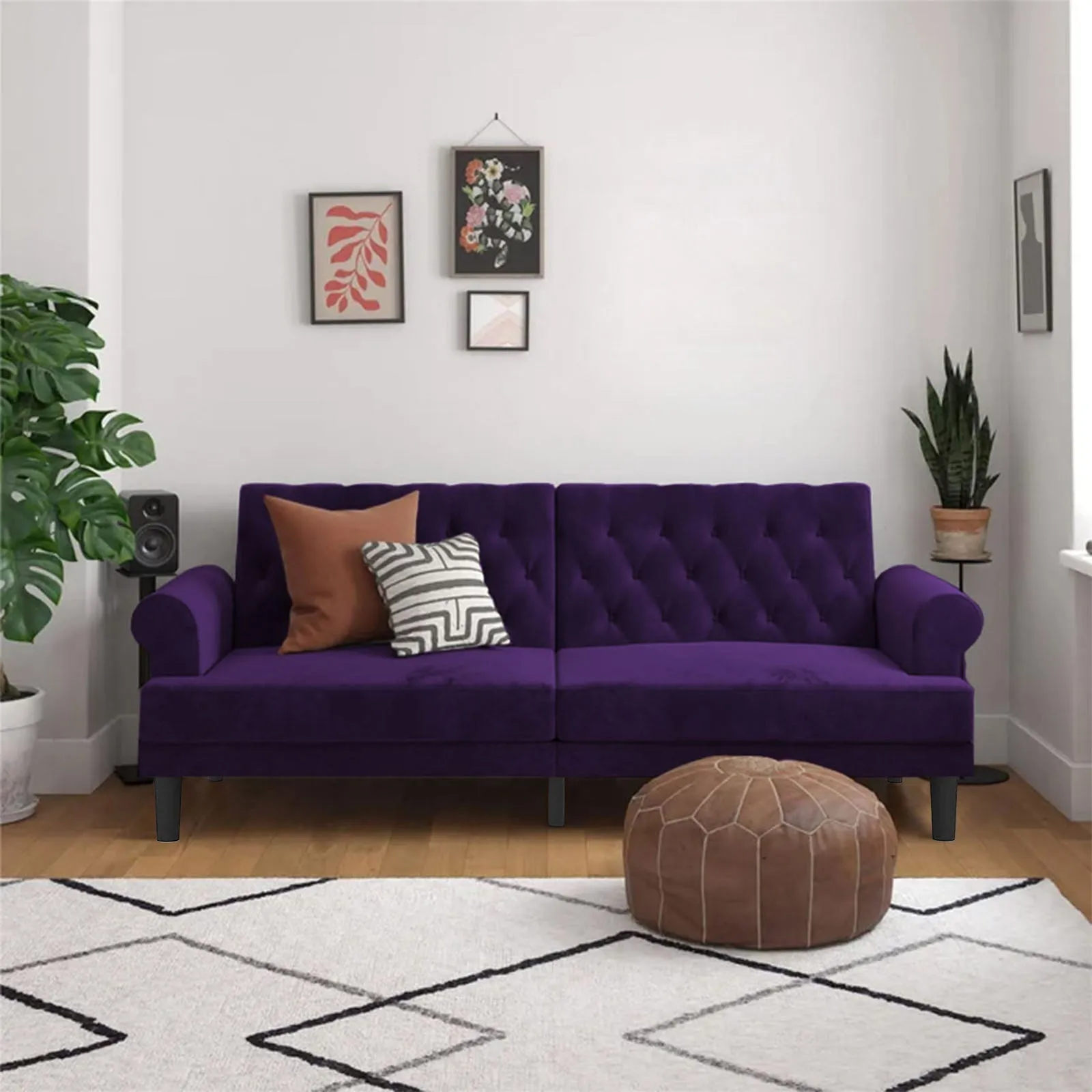 Nutella 2 In 1 Sofabed Velvet Upholstered
