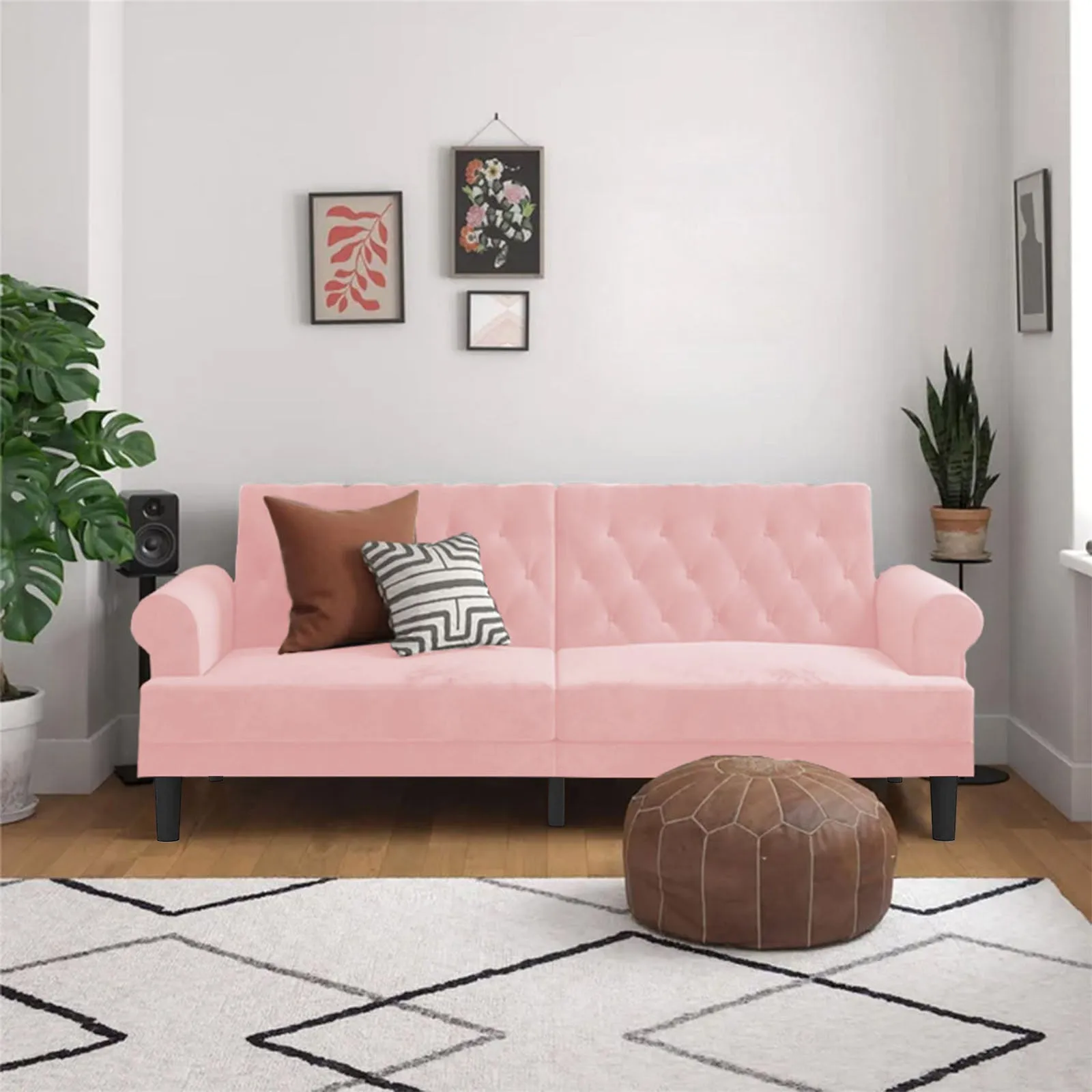 Nutella 2 In 1 Sofabed Velvet Upholstered