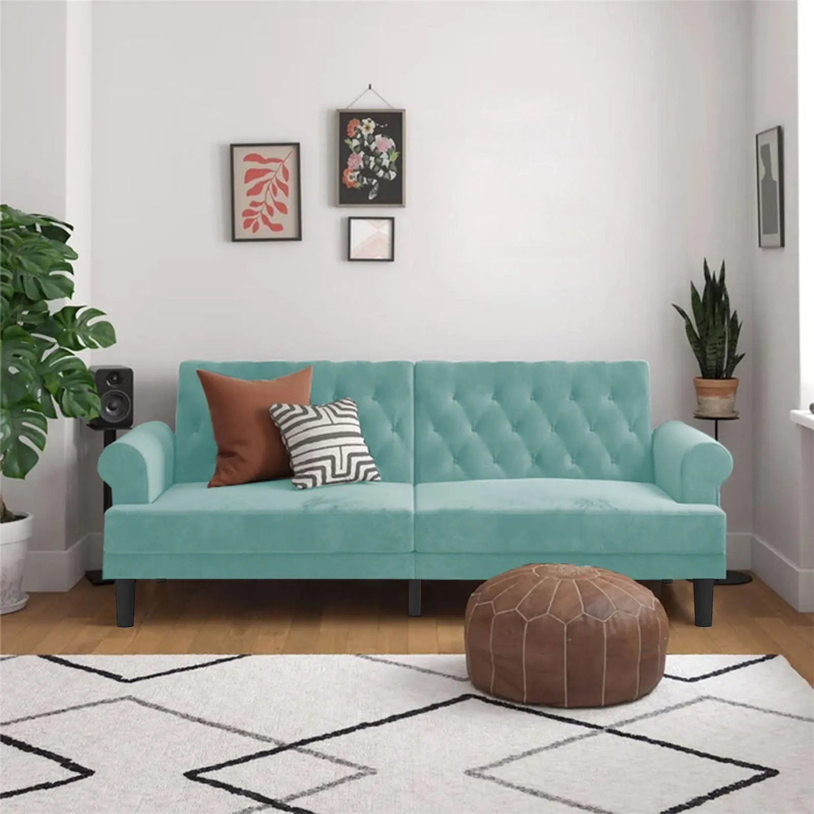 Nutella 2 In 1 Sofabed Velvet Upholstered