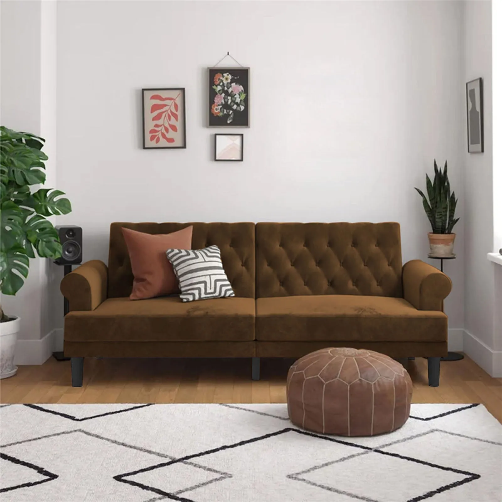 Nutella 2 In 1 Sofabed Velvet Upholstered