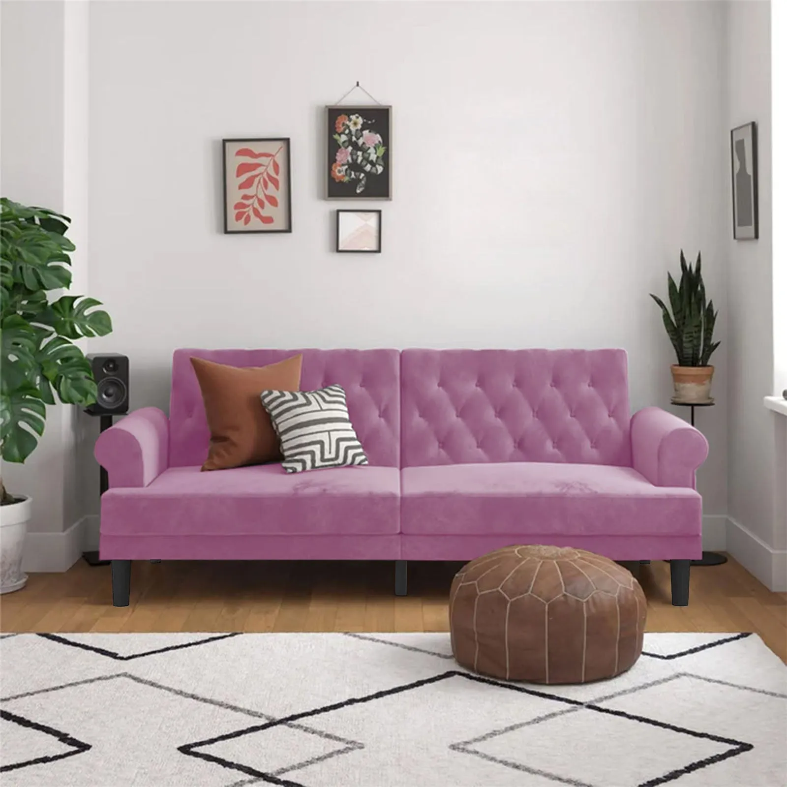 Nutella 2 In 1 Sofabed Velvet Upholstered
