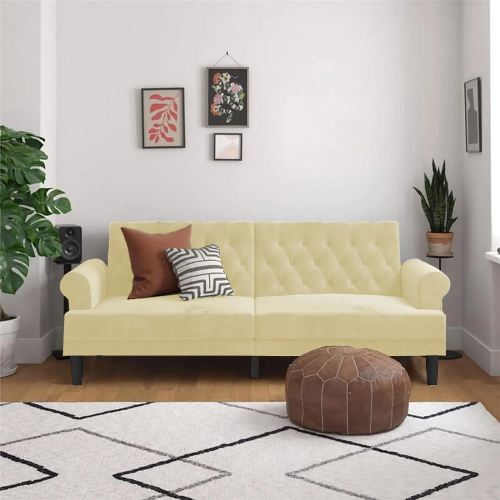 Nutella 2 In 1 Sofabed Velvet Upholstered